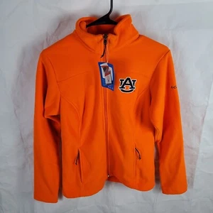 Columbia Jacket Womens M Orange Give And Go II Auburn Tigers Full Zip Fleece New - Picture 1 of 10