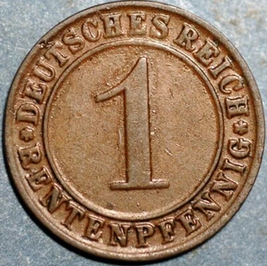 Germany Weimar Republic 1 Reichspfennig 1924 KM# 30 - Picture 1 of 2