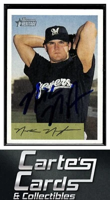 Nick Neugebauer 2002  Bowman Heritage #187 Brewers TTM/IP Signed Autographed - Image 1 of 2