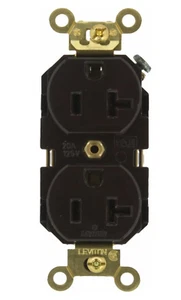 Leviton 5362 Brown Duplex Receptacle 20A 125V Outlet - Picture 1 of 1