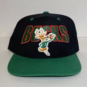 Milwaukee Bucks Mens Hat Cap Snapback Classic Logo NBA Adjustable Two Tone - Picture 1 of 16