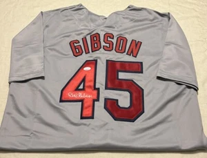 Bob GIBSON signed Custom Jersey auto autograph certified size XL - Picture 1 of 2