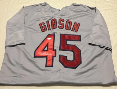 Bob GIBSON signed Custom Jersey auto autograph certified size XL - Image 1 of 2