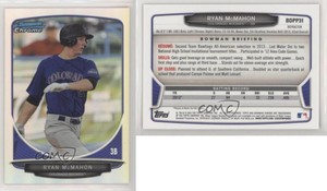 2013 Bowman Draft Draft Picks Chrome Refractor Ryan McMahon #BDPP31