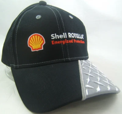 Shell Rotella Energized Protection Hat Black Hook Loop Baseball Cap Foto 1 de 4