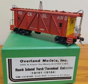 HO OVERLAND MODELS 1279 Rock Island YARD/Transfer Caboose #19165 BRASS - Picture 1 of 9