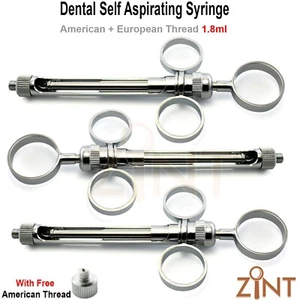 Juego de 3 jeringas de cartucho autoaspirantes dentales de alta calidad 1,8 ml anestesia  - Imagen 1 de 3