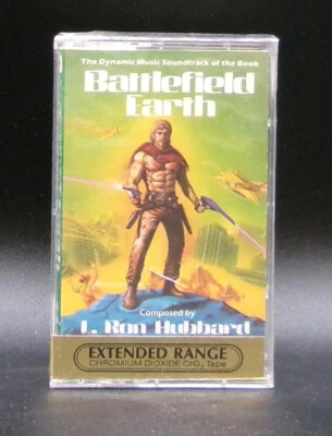 L. Ron Hubbard – BATTLEFIELD EARTH Cassette Tape (1984) Scientology MINT/SEALED - Image 1 of 2