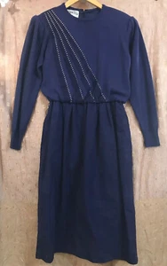 Ciao Ltd Dress Suedemark II Vintage 70s 80s Purple Faux Suede Large - Picture 1 of 7