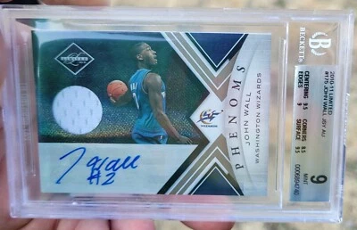 John Wall 2010-11 Panini Limited Phenoms Rookie Jersey Autograph 151/249 BGS 9 - Image 1 of 3