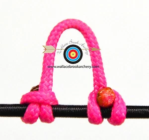 2 Pack Pink Archery Release Bow String Nock D Loop Bowstring BCY #24 - Picture 1 of 1