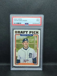 2005 Topps Draft Pick Justin Verlander #677 PSA 9 Rookie RC - Bild 1 von 2