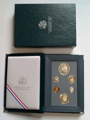 1990 Eisenhower Prestige Proof Set 90% Silver $1 Box OGP US Mint - Image 1 of 4