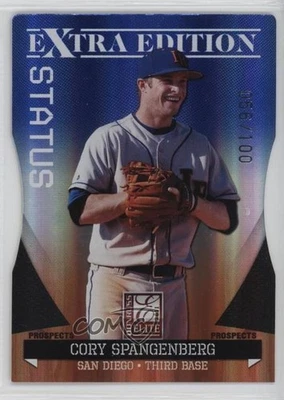 2011 Donruss Elite Extra Edition Prospects Blue Status Die-Cut Cory Spangenberg - Image 1 of 2