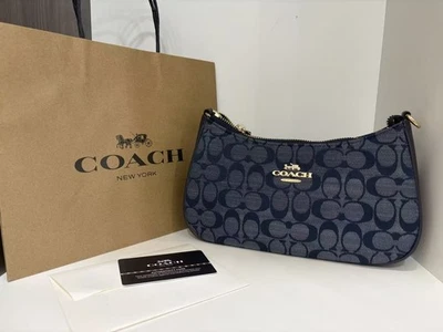 Bolso de Hombro CAF82 Denim/Natural Teri Signature Denim Outlet Products Coach Foto 1 de 4