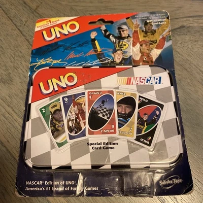 NASCAR Special Edition UNO Card Game w/Collectible Tin Mattel 2005 New Sealed - Image 1 of 4