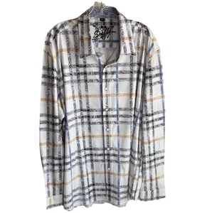 Scully Western Shirt Men Size XL Paisley Plaid Pearl Snap Long Sleeve Flip Cuffs - Picture 1 of 8