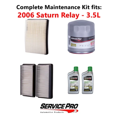 2006 Saturn Relay 3.5L Complete Air, Oil & Cabin Filter Kit (5W-30) Foto 1 de 4