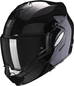Casco modular de motocicleta SCORPION EXO-TECH EVO SOLID negro brillante - Imagen 1 de 1
