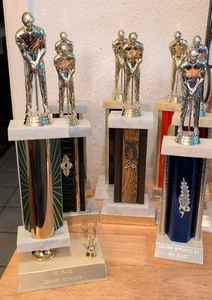 Lote De Colección 8 Trofeos de Golf Putt-Putt Placas con Nombre de Golfista Masculino Se pueden Cambiar *Defectos - Imagen 1 de 18