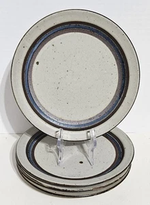 Otagiri Horizon Speckled Blue Salad Plates 8-3/8" Stoneware Vintage - Set Of 4 - Picture 1 of 14