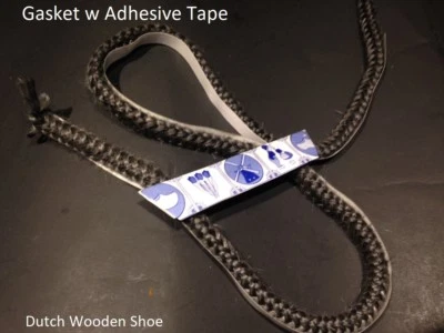 15 PIES NEGRO Redondo Adhesivo Respaldo 7/16" JUNTA CUERDA LEÑA CARBÓN ESTUFA DE PELLETS  Foto 1 de 4