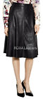 ROXA Classic Women's Genuine Lambskin Real Leather Skirt Casual Wear Black Skirt