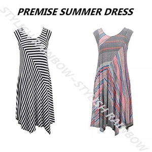 PREMISE DAMEN ÄRMELLOSES SOMMERKLEID ~ MEHRERE FARBEN & GRÖSSEN - Bild 1 von 16