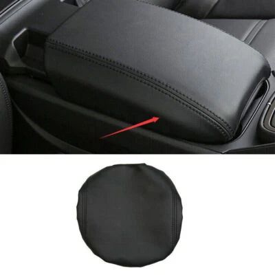 Protector de embellecedor de caja de reposabrazos de cuero negro para Porsche Cayenne 2011-2017 Foto 1 de 4