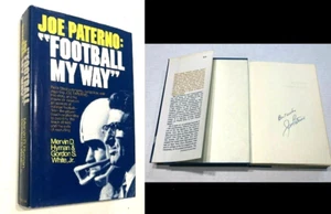JOE PATERNO SIGNED FOOTBALL MY WAY 1971 HARD COVER 1ST PRINT 1ST EDITION BOOK - Imagen 1 de 10
