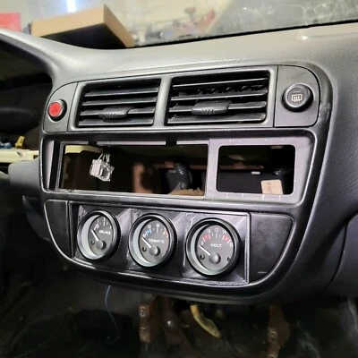 Climate Gauge Pod 3 52mm Honda Civic EK Angled LHD 96 97 98 - Image 1 of 4