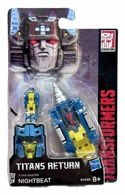 HASBRO TOMY TRANSFORMERS TITANS RETURN TITAN MASTER NIGHTBEAT 2015 - Imagen 1 de 4
