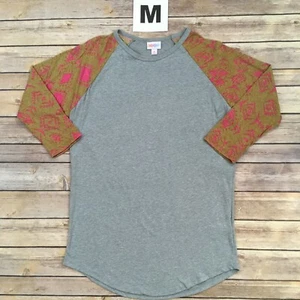 MEDIUM RANDY LuLaRoe ~MANICHE ROSA E SENAPE, GRIGIO~ taglie 10-12; spedizione gratuita - Foto 1 di 3