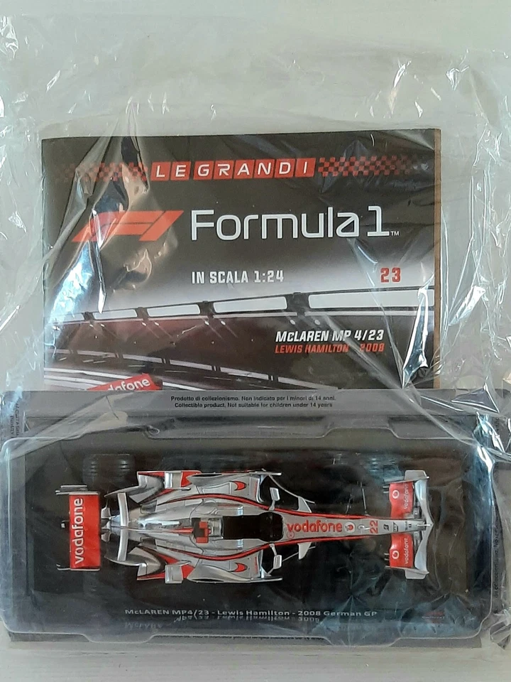 MCLAREN MP4/23 LEWIS HAMILTON 2008 GERMAN GP CON FASCICOLO N.23 CENTAURIA 1/24 - Immagine 1 di 1