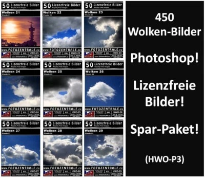 450 Lizenzfreie Profi-Bilder Wolken Cloud Royalty Free Photoshop NP170,-(PSD P3) - Bild 1 von 4