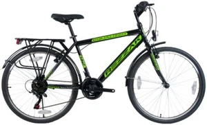 24 Zoll Fahrrad Kinderfahrrad Kinder City Bike 21 Gang schwarz Grün Neu - Bild 1 von 6