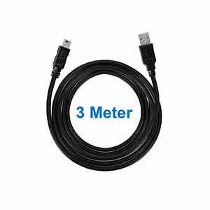 3 Meter Long USB to MINI B Data Charger Cable For Garmin Dash Cam Go-PRO MP3 MP4 - Picture 1 of 2