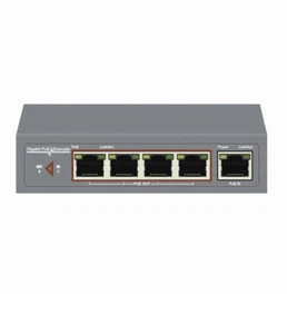 60W 4 Port Gigabit Network PoE Extender Wall-Mount Comply with IEEE 802.3 af/at - Picture 1 of 6