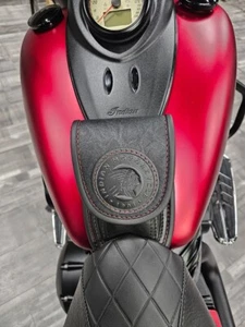 #Handmade Indian Springfield  Gas Tank BIB For Chief, Roadmaster RED stitching - Picture 1 of 6