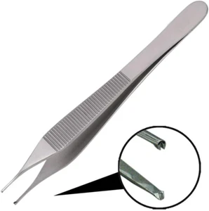 Juego de 3 pinzas dentales micro/punto fino tejido Adson 1x2 4,75" plástico quirúrgico... - Imagen 1 de 12