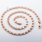 4mm Womens Mens Chain Snail Link Rose Gold Filled GF Necklace 18/20/22/24 inches