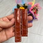 Brown  22/20 Mm Genuine Crocodile Skin Watch Strap Band For Breitling Navitime