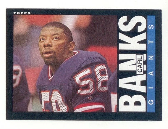 1985 Topps CARL BANKS New York Giants Rookie Card - Image 1 of 1