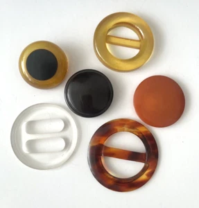 Bakelite Apple Juice Buckle Plastic Buttons Crabtree Knob Lot - Picture 1 of 12