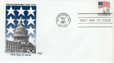 USPS FDC #2115c 22c Flag Over Capitol Test Coil Stamp ArtMaster ST2038 - Image 1 of 2