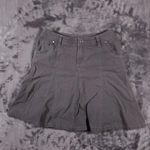 Kuhl Skirt Women's 4 Short Gray Hiking Outdoor Casual Heart Cargo Pockets - Picture 1 of 10
