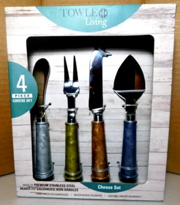 Lifetime Brands, Inc.~Towle Living Set di formaggi quattro pezzi in acciaio inox NUOVO!! - Foto 1 di 24