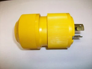 NEW YELLOW GE 20 A. 125/250 V. 3 PRONG PLUGS GLD7311C - Picture 1 of 5