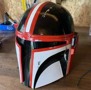 Casco The Mandalorian de acero negro - Perfecto para LARP, disfraces y juegos de rol - Imagen 1 de 8