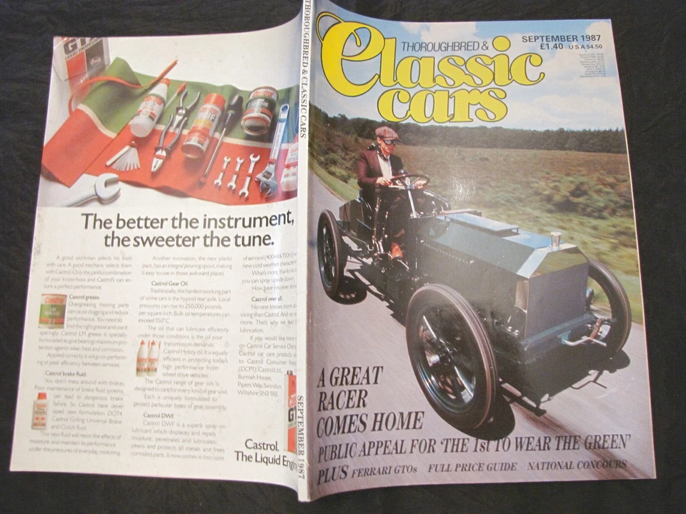 Thoroughbred & Classic Cars 1987 FERRARI GTO 250 BRG rivista inglese Buick Royal - Immagine 1 di 1